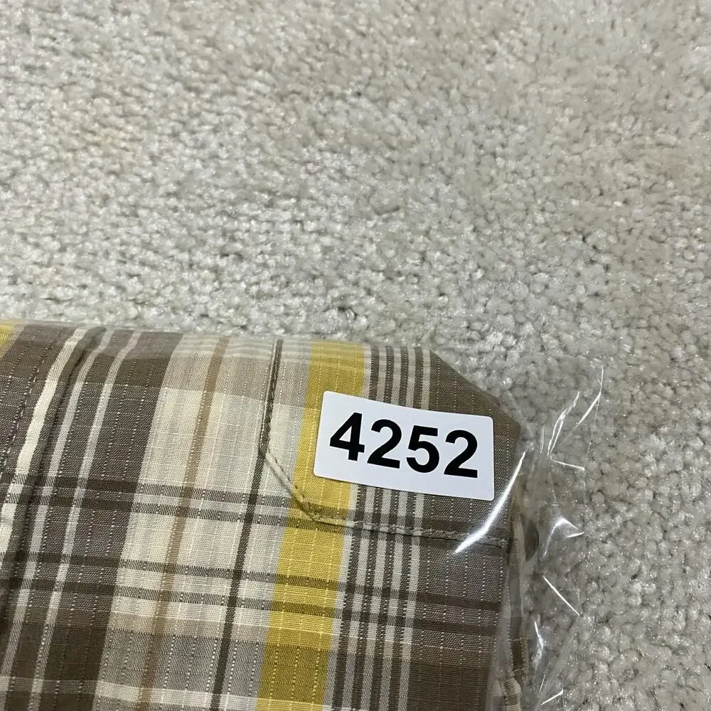 The North Face Shirt Mens L Brown Plaid Long Sleeve Button Up Cotton Outdoor